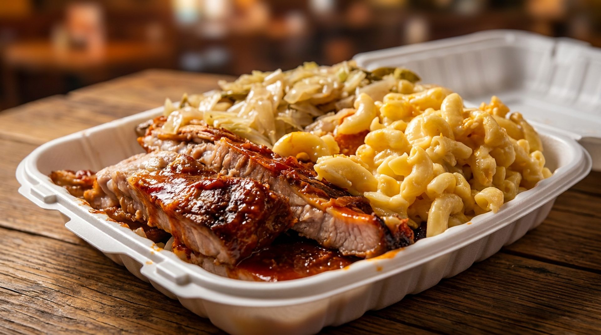 The plate that says Rib Shack