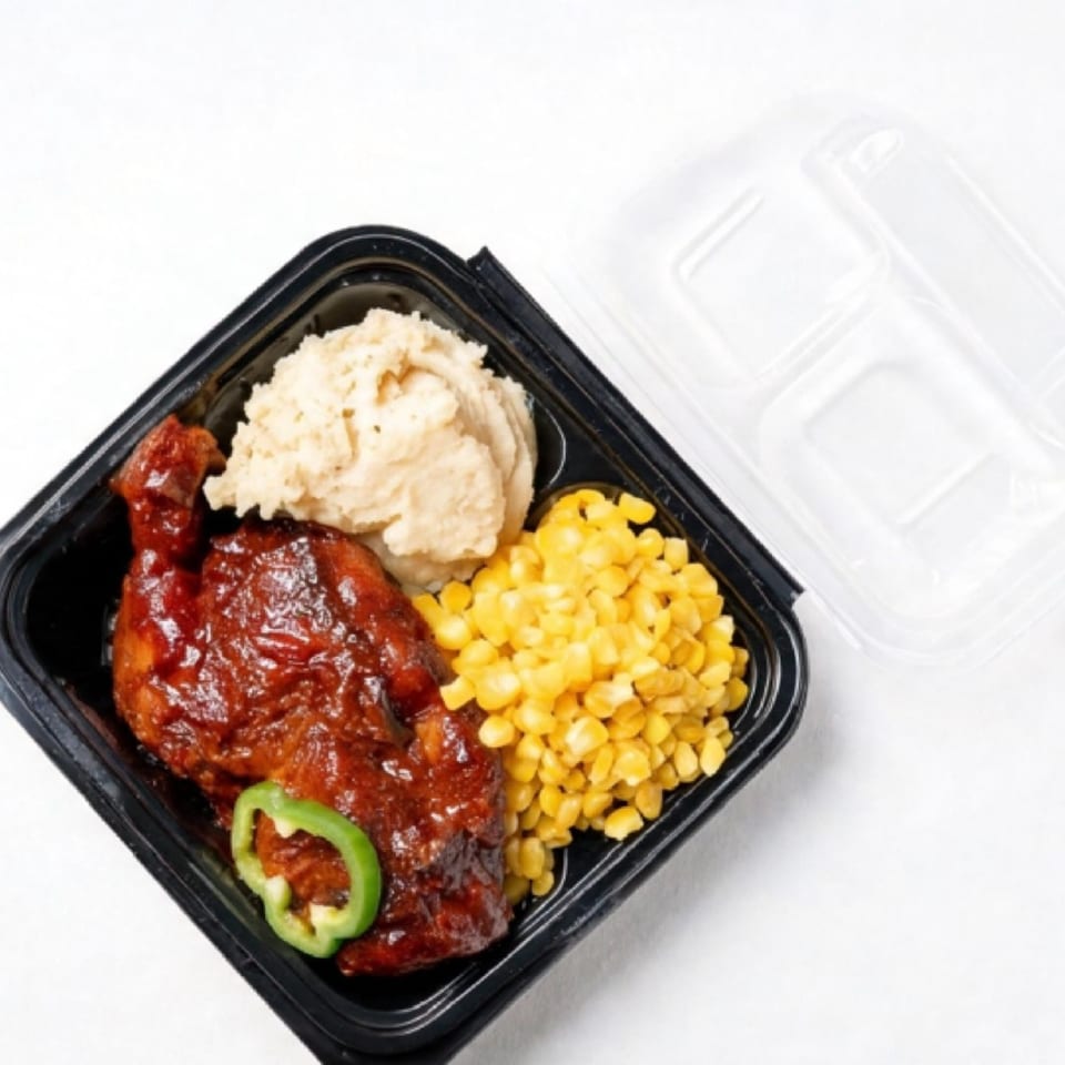 BBQ chicken lunch with sides
