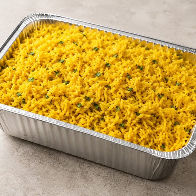 Yellow Rice — Catering Side Tray.