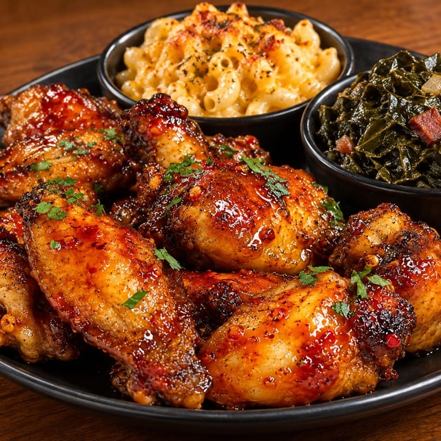 Sweet Chili Wings Dinner Plate.