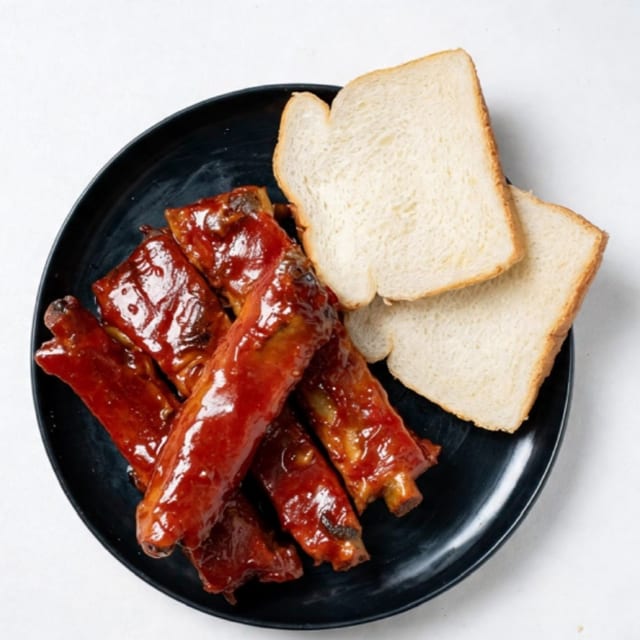 Pork Ribs Sandwich.