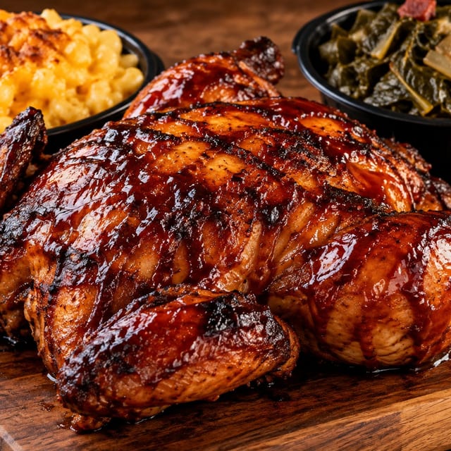 Whole BBQ Chicken Meal.