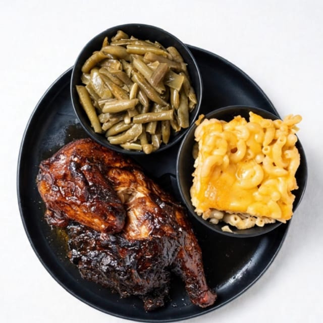 Jerk Chicken Dinner Plate.