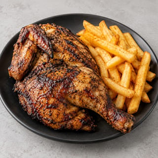 ½ Jerk Chicken & Fries