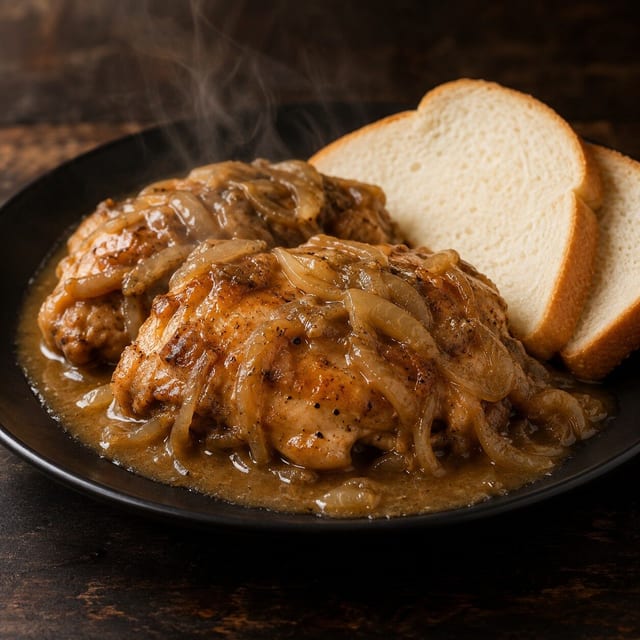 Smothered Chicken Sandwich.