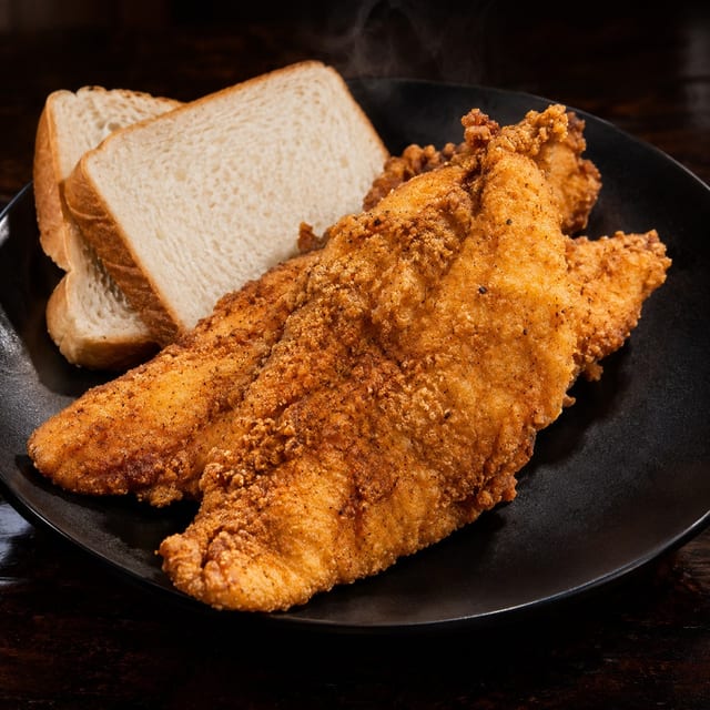 Fried Whiting Fish Sandwich.