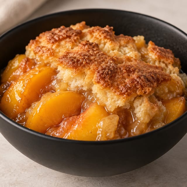 Peach Cobbler — Individual Side.