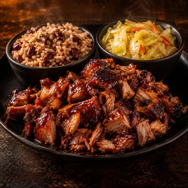 Chopped BBQ Dinner Plate.