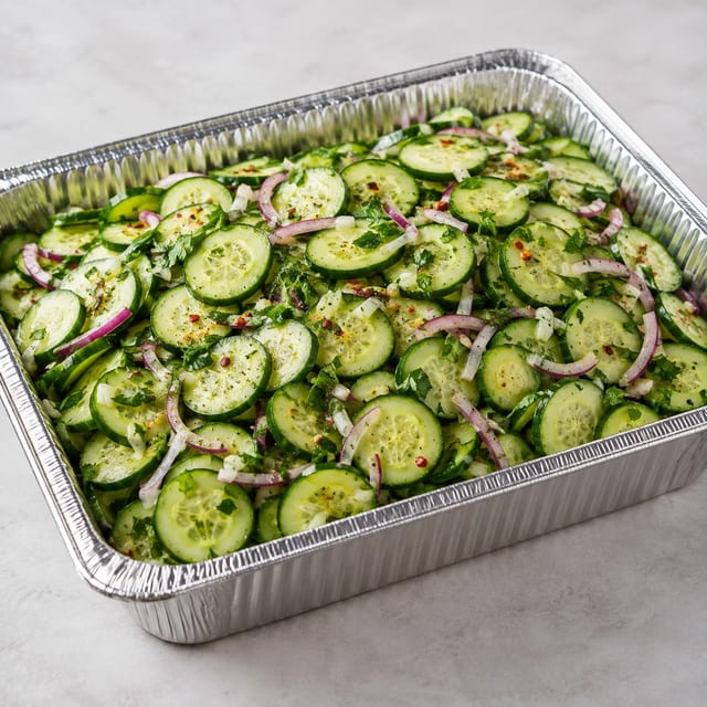 Cucumber salad — Catering Tray.