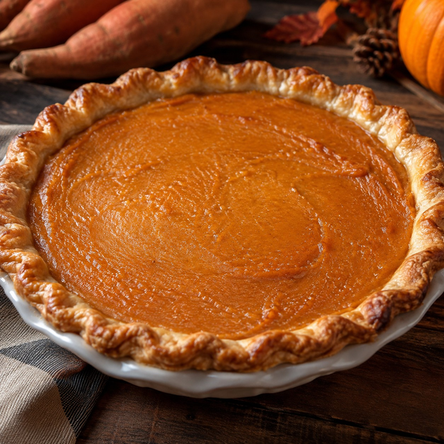 Whole Sweet Potato Pie — 10″.