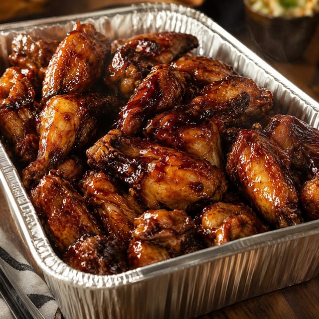 Bourbon Chicken Wings — Catering Tray.